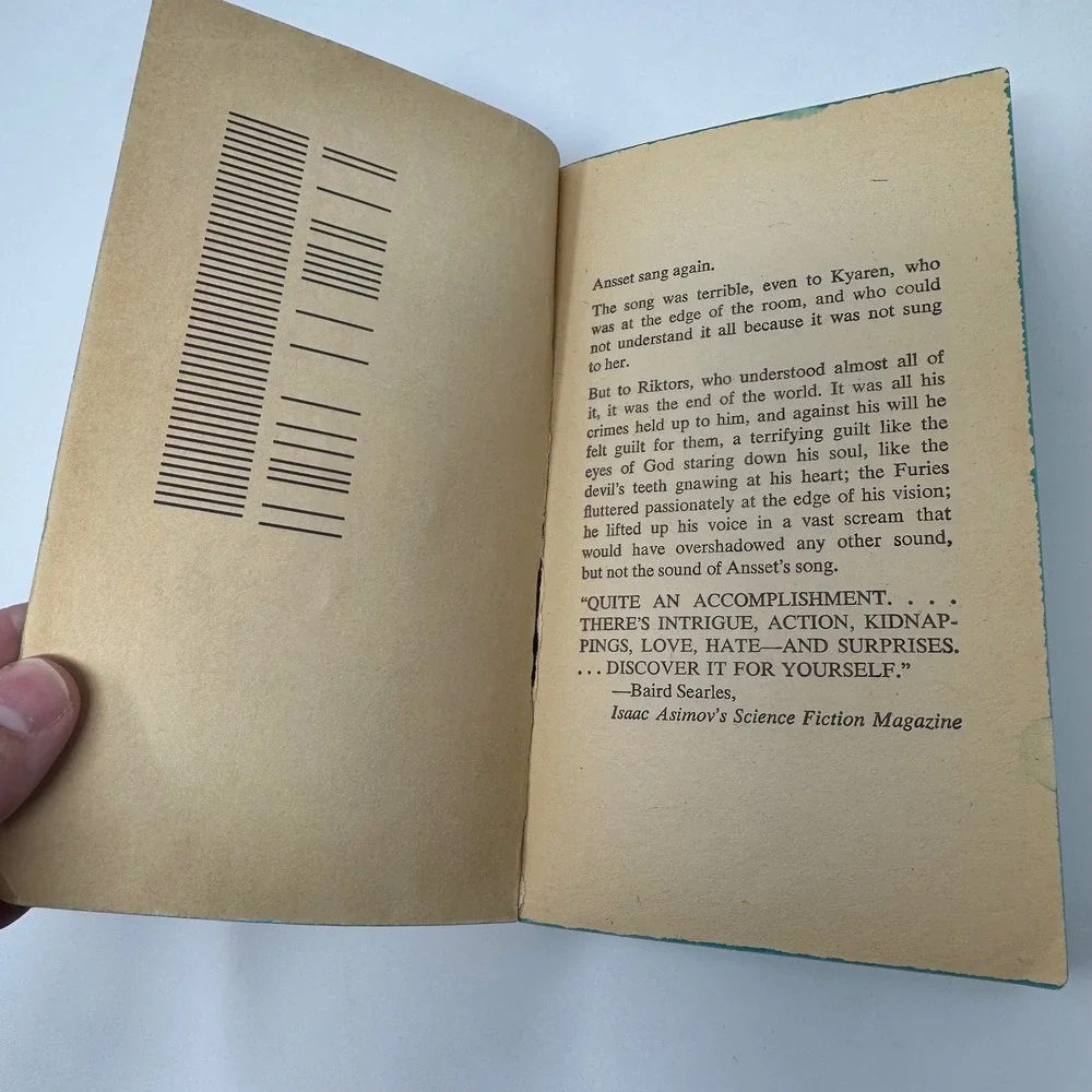 Songmaster Orson Scott Card Novel 1978 Science Fiction Book Excellent Condition